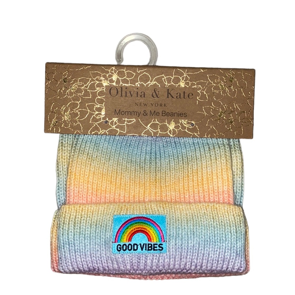 NEW mommy & me beanie hats good vibes tie dye unisex - Picture 6 of 6